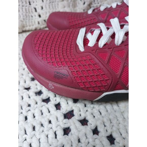Reebok Womens Shoes Crossfit Maroon Sz‎ 7 M Athletic Sneaker Pre Owned Clean Gym - Picture 8 of 14